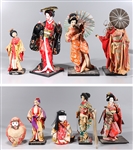 Collection of Twelve Japanese Dolls