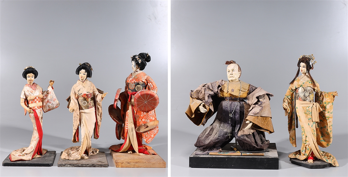 Collection of Seven Japanese Dolls
