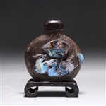 Chinese Boulder Opal Snuff Bottle