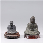 Two Antique Japanese Bronze Buddha