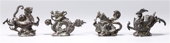 Group of Four Korean Bronze Creatures