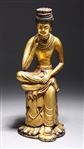 Chinese Gilt Bronze Seated Deity