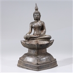 Sino-Tibetan 2 Section Bronze Buddha
