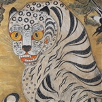 Large Korean Folk Painting of White Tiger