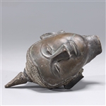 Antique Indian Bronze Buddha Head