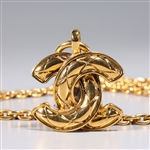 Yellow Metal Chanel Necklace