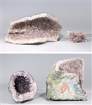 Group of Four Amethyst Geodes Fragments