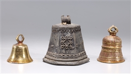 Three Antique Indian Metal Bells