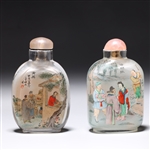 Two Chinese Inside Painted Glass Snuff Bottles