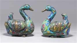 Pair of Chinese Cloisonne Censers
