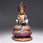 Chinese Gilt Porcelain Deity