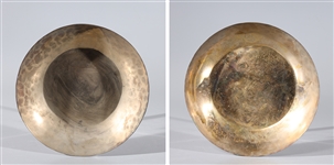 Two Antique Indian Gilt Metal Bowls