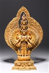 Elaborate Sino-Tibetan Gilt Deity Statue
