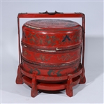 Large Chinese Lacquered Stacking Box