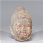 Antique Indian Carved Stone Head