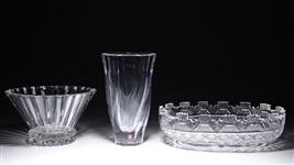Lot of Three European Crystal Objects