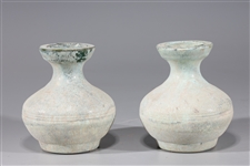 Two Small Chinese Early Style Ceramic Vases