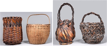 Group of Four Vintage Baskets
