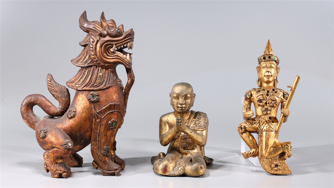 Group of 3 Thai Wood Carvings