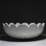 Chinese White Glazed Porcelain Flower Bowl