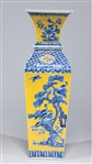 Chinese Blue & Yellow Porcelain Vase