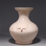 Chinese Peach Glazed Ceramic Vase