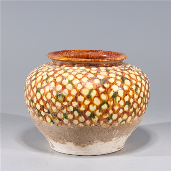 Chinese Sancai Glazed Ceramic Vessel