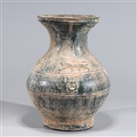 Chinese Early Style Green Glazed Ceramic Vase