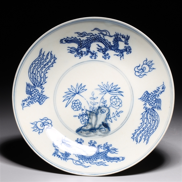 Chinese Blue & White Porcelain Dish