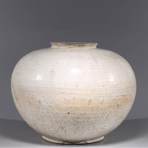 Large Chinese Glazed Ceramic Jar