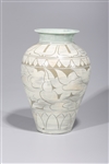 Large Korean Incised Glazed Vase