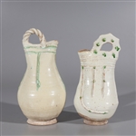 Two Chinese Glazed Ceramic Ewers