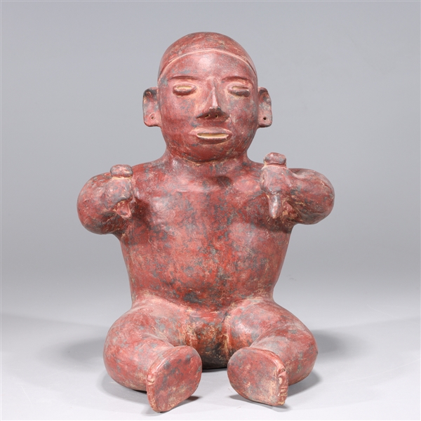 Pre-Columbian Seated Pottery Figure