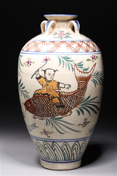 Chinese Crackle Glazed Sejo Vase
