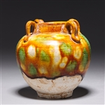 Chinese Tang Dynasty Sancai Glazed Jar