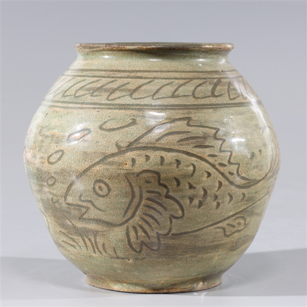 Korean Ceramic Glazed Jar