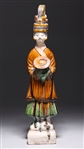 Chinese Ming Dynasty Glazed Pottery Figure