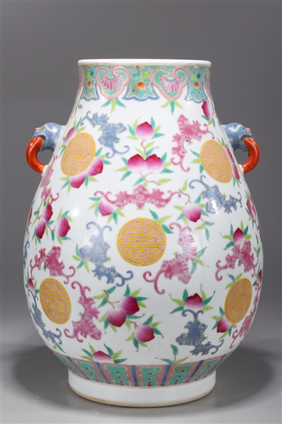 Large Chinese Famille Rose Enamel Porcelain Vase