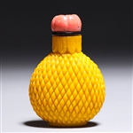 Chinese Beijing Glass Imitating Amber Snuff Bottle
