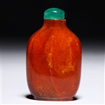 Fine Chinese Amber Carved Snuff Bottle