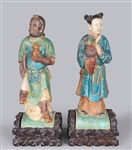 Pair Chinese Ming Dynasty Ceramic Roof Tiles