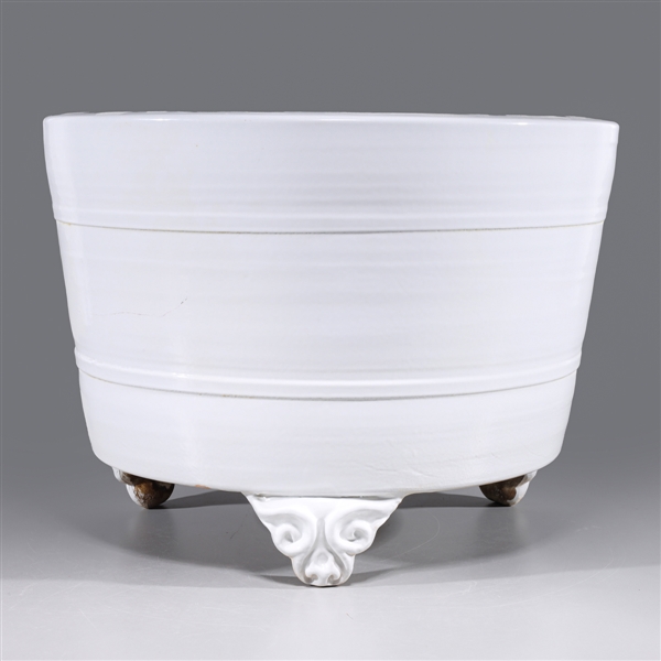 Chinese Blanc de Chine Porcelain Tripod Basin