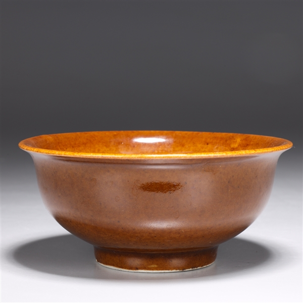 Chinese Brown Glazed Porcelain Bowl