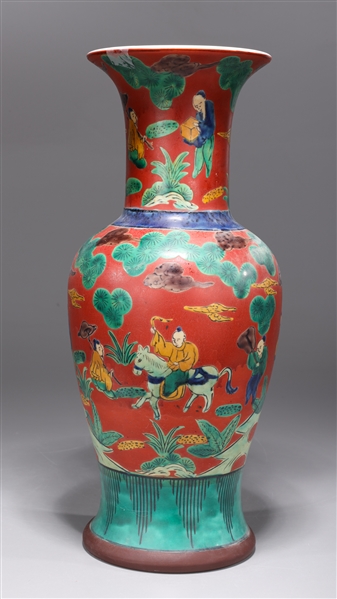 Antique Japanese Kutani Porcelain Vase