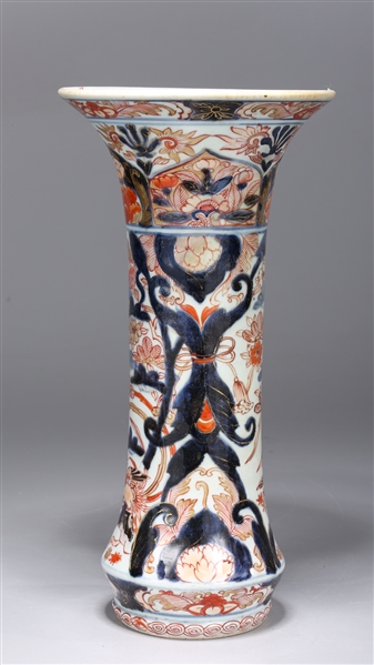 Antique Japanese Imari Porcelain Beaker Vase