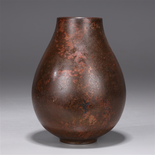 Japanese Bulbous Shaped Bronze Vase