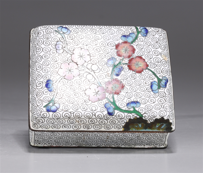Chinese Cloisonne Box w/ Floral Motif