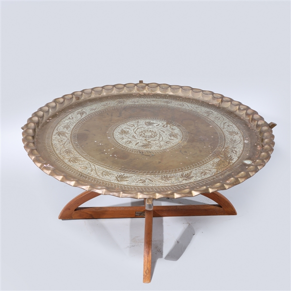 Large Indian Brass Table
