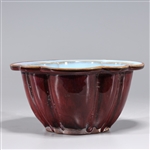 Chinese Flambe Glazed Porcelain Planter