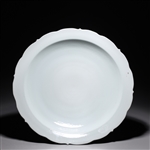 Large Chinese Blanc de Chine Porcelain Charger